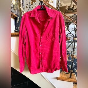 Frank & Eileen Red Eileen Button front shirt. Long sleeves. Pocket EUC  XS